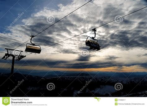 Chair ski lift stock image. Image of chair, alpine, lachtal - 37399217