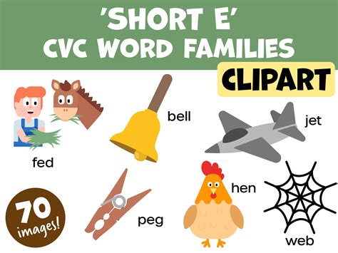 Short E Cvc Word Families
