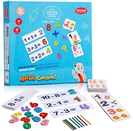Chanak Math Genius For Kids, Mathematics Learning Toy, Wooden Numbers ...