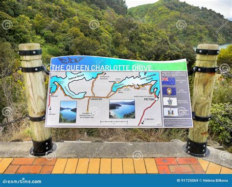 Queen Charlotte Drive, Scenic Road South Island, New Zealand Editorial ...
