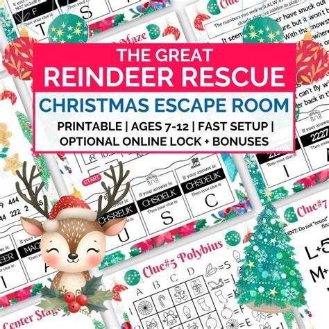 Christmas Escape Room for Kids, Printable Escape Room, DIY Escape Room ...