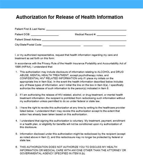 How to Fill Out HIPAA Form 的图像结果