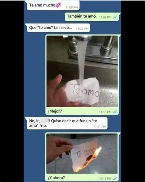 Te amo mucho. También te amo. Que "te amo" tan seco... ¿Mejor? No ...