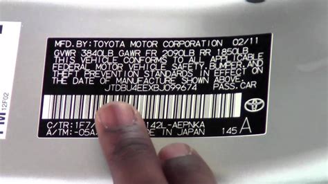 Image result for Toyota VIN Number Decoder Chart