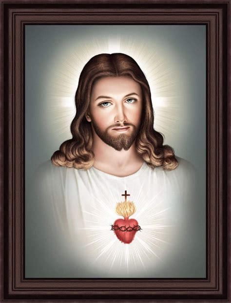 Premium LED Backlit Sacred Heart Jesus Frames – Living Words