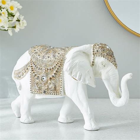 Buy Home Centre Corsica Polyresin Walking Elephant Figurine Online at ...