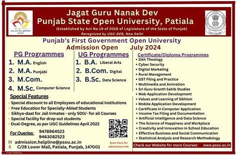 Jagat Guru Nanak Dev Punjab State Open University, Patiala
