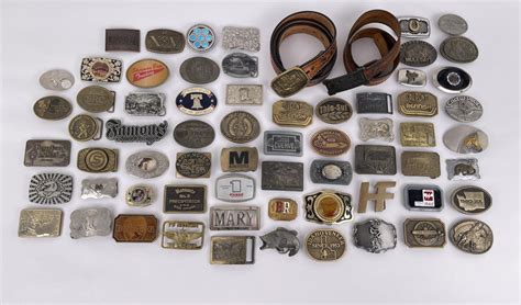 Large Collection of Vintage Belt Buckles