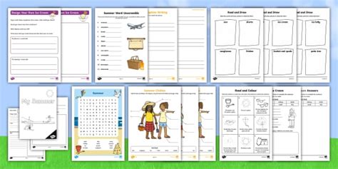 Engels Werkbladenpakket Over De Zomer - ESL Beginners