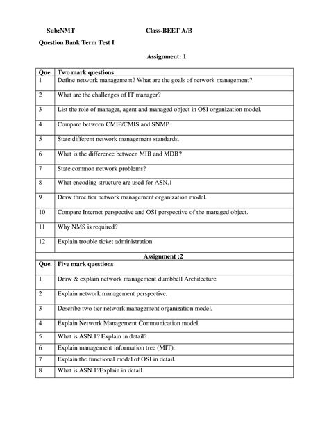 NMT Question BANK TERM TEST 1-1 - Sub:NMT Class-BEET A/B Question Bank ...