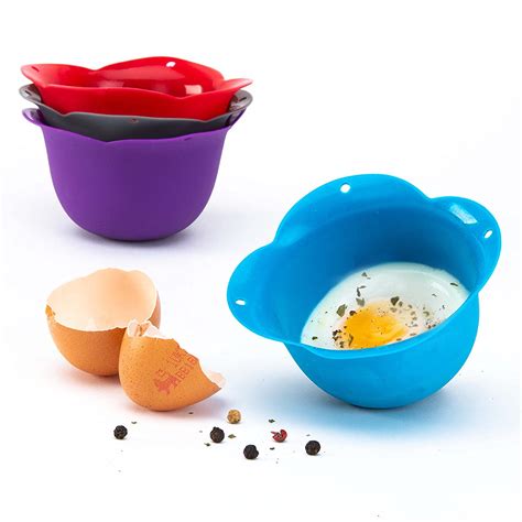 Buy Silicone Egg Poaching Cups - Poaches Eggs to Perfection Without The ...