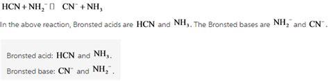 Label each reactant and product in this reaction as a Bronsted acid or ...
