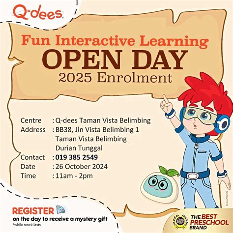 OPEN DAY - INTAKE 2025, BB38, JALAN VISTA BELIMBING 1, TAMAN VISTA ...