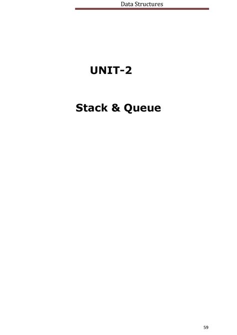 Stack and queue - notes for data structure - UNIT- Stack & Queue 13 ...