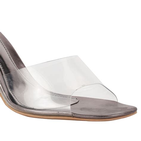 See-through Metallic Slip Ons