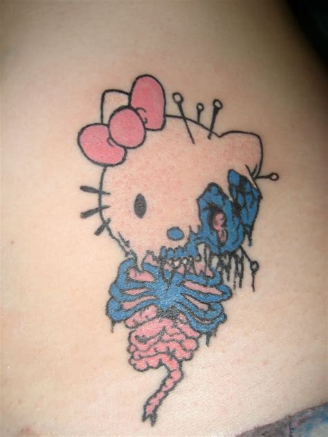 Zombie Hello Kitty tattoos - Skullspiration