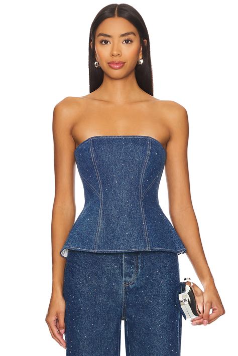 Significant Other Juno Top in Denim | REVOLVE