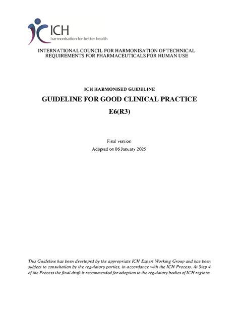 ICH E6(R3) GCP Final Guidelines Overview (Jan 2025) - Studocu