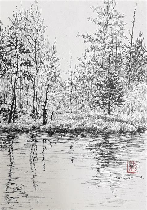 Image result for Ink Landscape Drawing Tutorial