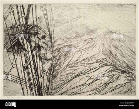 Bow wave , Decks Ships, Seas. Charles H. Woodbury (1864-1940). Prints ...