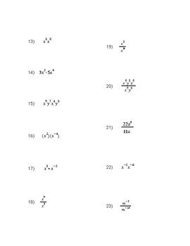 Image result for Simplifying Exponents Worksheet