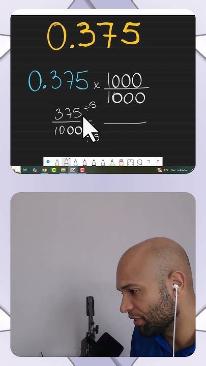 375 as a fraction | Converting decimals to fractions - YouTube