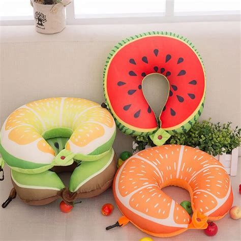 Dewtreetali Fruit U Shaped Travel Pillow Neck Pillow Watermelon Lemon ...
