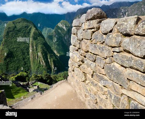 Machu Picchu, Peru - 14 May 2018 Set in an awe-inspiring mountainous ...