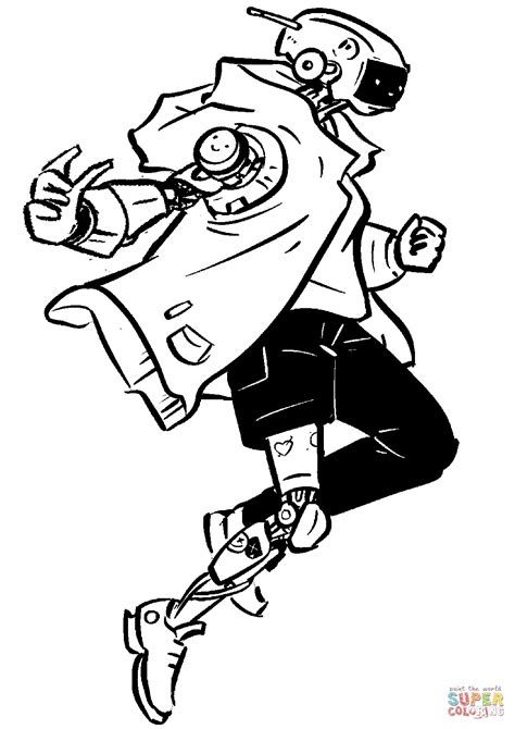 Sci-fi Roboto coloring page | Free Printable Coloring Pages
