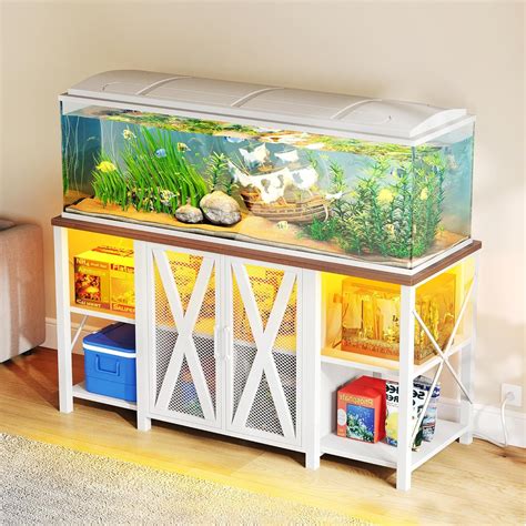 Amazon.com: DWVO Reptile Tank Stand Aquarium Stand with Power Outlet ...