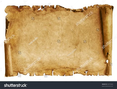 Old Paper Scroll Isolated On White Stock Photo 50375269 - Shutterstock