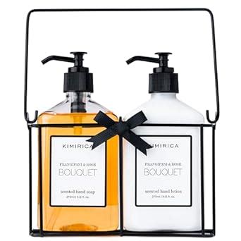 Kimirica Bouquet Hand wash Hand Lotion Duo set with Metal Caddy ...