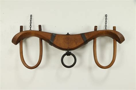 Primitive Ox Yoke, Hand Carved Wisconsin Country Antique