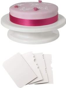 Yellow Leaf Products Cake turn Table - 28 cm + 4 pc fondant combo ...