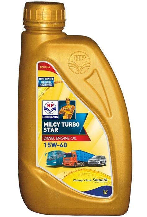 HP Lubricants Milcy Turbostar 15W-40 API CH4 Engine Oil for Cars (1 L ...
