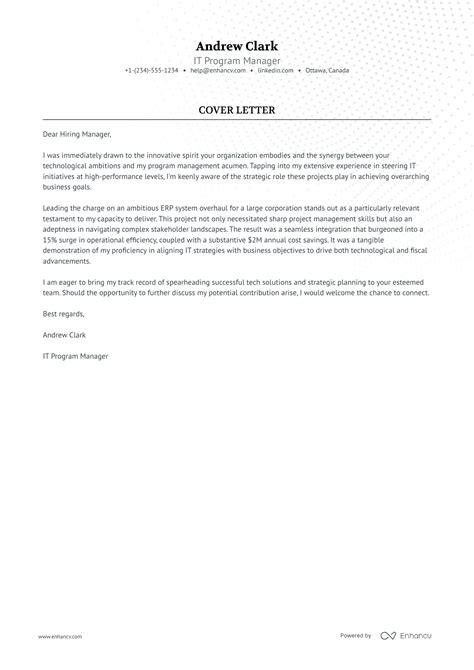 Program Manager Cover Letter Examples 的图像结果