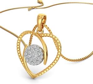 Joyalukkas Valentine's Collection Diamond Pendant 18kt Yellow Gold ...