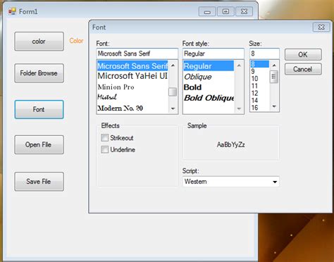C# Program for Dialog Box 的图像结果