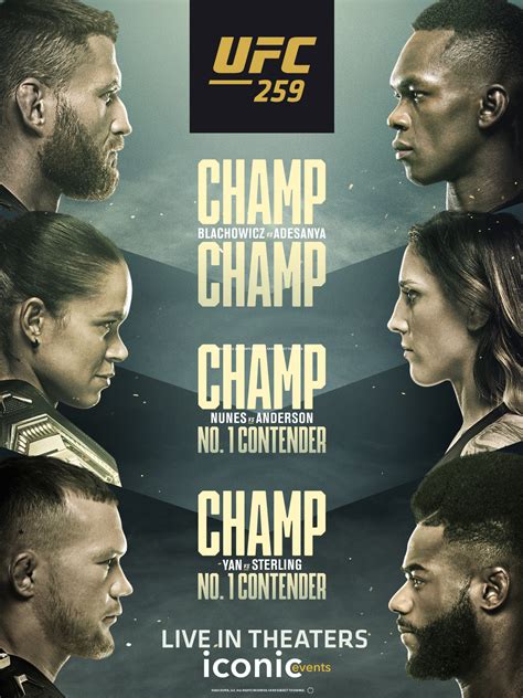 UFC 259 Blachowicz vs Adesanya Movie Times | Showbiz Homestead