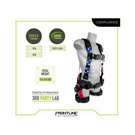 FRONTLINE FALL PROTECTION Frontline Full Body Harness | Suspension ...