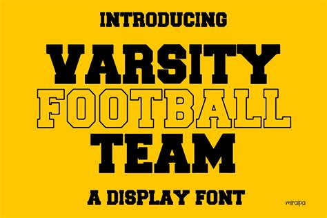 Varsity Football Team Font by miraipa · Creative Fabrica