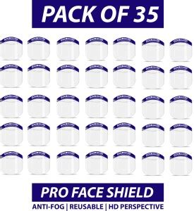 Acorn Face Shield Mask (Pack of 35) Full Face shield mask Reusable ...