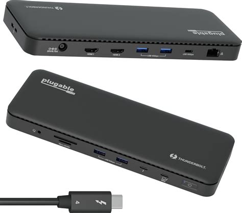 Amazon.com: Plugable USB C Docking Station Dual Monitor, 11-in-1, USB4 ...
