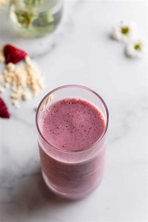 Strawberry Protein Shake - Food Faith Fitness