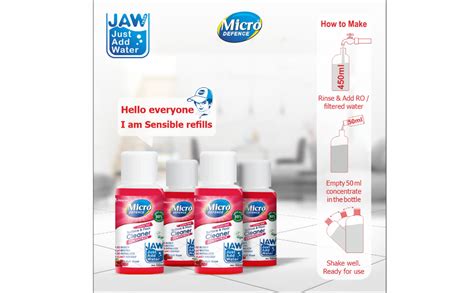 MicroDefence Floor & Kitchen Surface Cleaner British Rose Kills germs ...