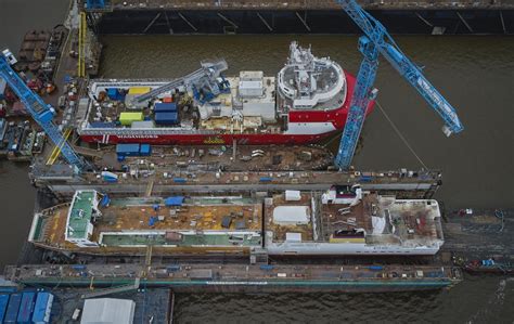 Royal Niestern Sander shipyard installed a new aft ship on the ...
