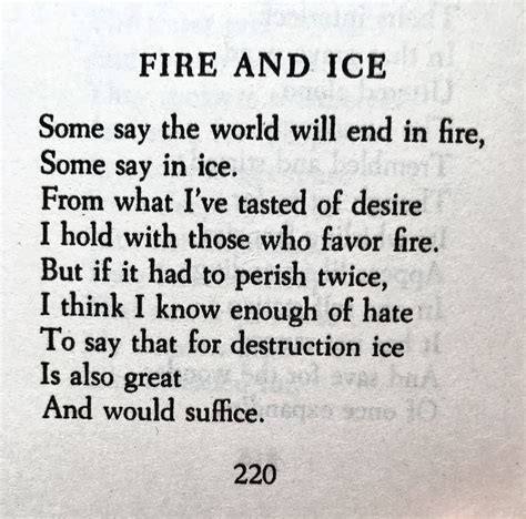 Fire And Ice Poem