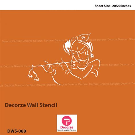 Krishna Stencil | Krishna Wall Painting Ideas | Wall Painting Designs ...