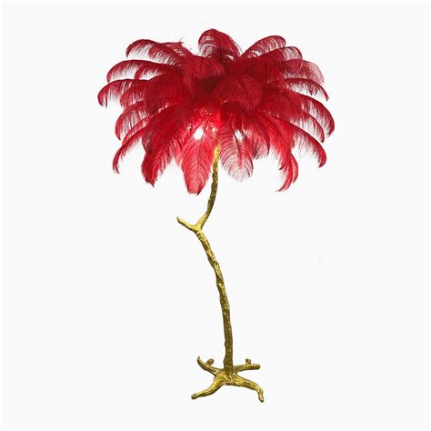 Decorative Tree Shaped Ostrich Feather Floor Lamp | VAXLAMP