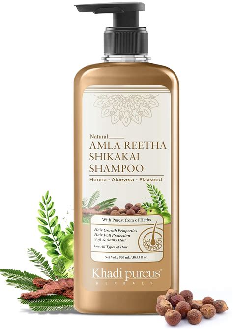 Buy PUREUS Khadi Herbals Shreekesha Amla Reetha Shikakai Shampoo For ...